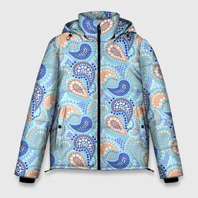 Мужская зимняя куртка 3D с принтом Турецкий огурец Turkish cucumber blue pattern , верх — 100% полиэстер; подкладка — 100% полиэстер; утеплитель — 100% полиэстер | длина ниже бедра, свободный силуэт Оверсайз. Есть воротник-стойка, отстегивающийся капюшон и ветрозащитная планка. 

Боковые карманы с листочкой на кнопках и внутренний карман на молнии. | blue background | blue pattern | turkish cucumber | в горошек | модный узор | турецкий огурец