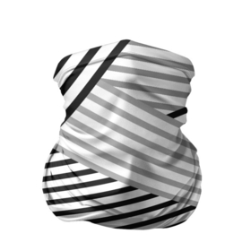 Бандана-труба 3D с принтом Полосатый узор в черно белых цветах , 100% полиэстер, ткань с особыми свойствами — Activecool | плотность 150‒180 г/м2; хорошо тянется, но сохраняет форму | black | fashion | stripes | white | белый | полосатый узор | узор в полоску | черно белый | черный