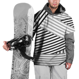Накидка на куртку 3D с принтом Полосатый узор в черно белых цветах в Новосибирске, 100% полиэстер |  | Тематика изображения на принте: black | fashion | stripes | white | белый | полосатый узор | узор в полоску | черно белый | черный