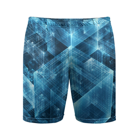 Мужские шорты спортивные с принтом GLASS CUBES в Санкт-Петербурге,  |  | abstraction | blue | colorful | patterns | shapes | абстракция | красочный | кубики | синий | стекло | узоры | формы