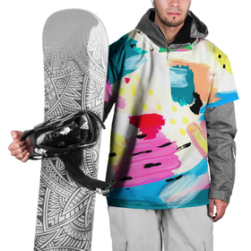 Накидка на куртку 3D с принтом Всплески красок   Лето в Новосибирске, 100% полиэстер |  | abstraction | fashion | impression | paint | summer | абстракция | импрессия | краска | лето | мода