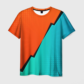Мужская футболка 3D с принтом Геометрическая композиция   Fashion trend в Курске, 100% полиэфир | прямой крой, круглый вырез горловины, длина до линии бедер | color | composition | fashion | geometry | pop art | геометрия | композиция | мода | поп арт | цвет