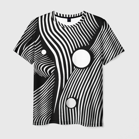 Мужская футболка 3D с принтом Geometric vanguard composition   Fashion trend , 100% полиэфир | прямой крой, круглый вырез горловины, длина до линии бедер | abstraction | circle | composition | fashion | geometry | vanguard | абстракция | авангард | геометрия | композиция | круг | мода
