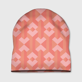 Шапка 3D с принтом Геометрический узор розового цвета geometric pink color в Екатеринбурге, 100% полиэстер | универсальный размер, печать по всей поверхности изделия | geometric | geometric pattern | pink color | геометрическая графика | геометрический | геометрический рисунок | розовый цвет | узор геометрический