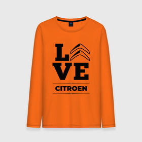 Мужской лонгслив хлопок с принтом Citroen Love Classic в Тюмени, 100% хлопок |  | 