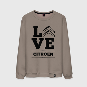 Мужской свитшот хлопок с принтом Citroen Love Classic , 100% хлопок |  | 