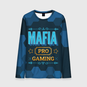 Мужской лонгслив 3D с принтом Игра Mafia: PRO Gaming , 100% полиэстер | длинные рукава, круглый вырез горловины, полуприлегающий силуэт | logo | mafia | pro | игра | игры | лого | логотип | мафия | символ | соты