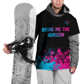 Накидка на куртку 3D с принтом Bring Me the Horizon Neon Gradient в Тюмени, 100% полиэстер |  | Тематика изображения на принте: band | bring | bring me the horizon | horizon | metal | paint | rock | the | бринг | брызги | градиент | группа | краска | метал | неон | рок | хард | хорайзен