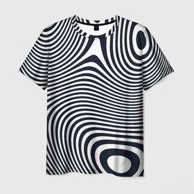 Мужская футболка 3D с принтом Гипнотические волны в Белгороде, 100% полиэфир | прямой крой, круглый вырез горловины, длина до линии бедер | Тематика изображения на принте: abstract | hypno | hypnotic art | абстракт | абстракция | гипно | оптические иллюзии