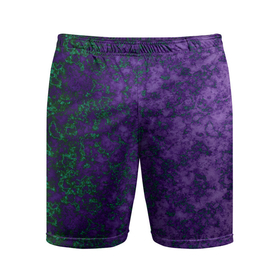 Мужские шорты спортивные с принтом Marble texture purple green color в Новосибирске,  |  | green | marble texture | purple | зеленый мрамор | мраморная текстура | мраморный узор | текстура камня