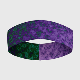 Повязка на голову 3D с принтом Marble texture purple green color в Новосибирске,  |  | green | marble texture | purple | зеленый мрамор | мраморная текстура | мраморный узор | текстура камня