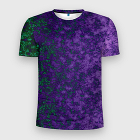 Мужская футболка 3D Slim с принтом Marble texture purple green color , 100% полиэстер с улучшенными характеристиками | приталенный силуэт, круглая горловина, широкие плечи, сужается к линии бедра | green | marble texture | purple | зеленый мрамор | мраморная текстура | мраморный узор | текстура камня