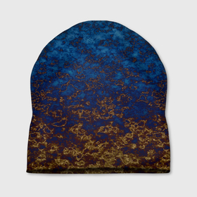 Шапка 3D с принтом Marble texture blue brown color , 100% полиэстер | универсальный размер, печать по всей поверхности изделия | blue | marble | texture | абстрактный узор | коричневый | мрамор | мраморный узор | синий мрамор | текстура камня