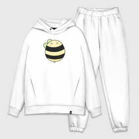 Мужской костюм хлопок OVERSIZE с принтом Круглая  маленькая  пчелка в Тюмени,  |  | Тематика изображения на принте: в полоску | круглая пчела | плечка | полосатая | пчела