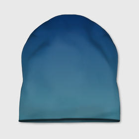 Шапка 3D с принтом Текстурированный сине бирюзовый градиент в Петрозаводске, 100% полиэстер | универсальный размер, печать по всей поверхности изделия | 