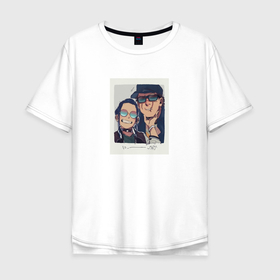 Мужская футболка хлопок Oversize с принтом Фото Саити и Асипра | Золотое божество в Кировске, 100% хлопок | свободный крой, круглый ворот, “спинка” длиннее передней части | 