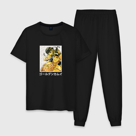 Мужская пижама хлопок с принтом Саити и Асирпа арт | Золотое божество в Кировске, 100% хлопок | брюки и футболка прямого кроя, без карманов, на брюках мягкая резинка на поясе и по низу штанин
 | 