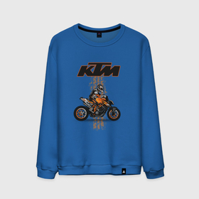 Мужской свитшот хлопок с принтом KTM Moto theme в Тюмени, 100% хлопок |  | ktm moto | байк | мотогонщик | мотоспорт | мотоциклы