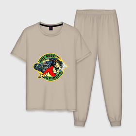 Мужская пижама хлопок с принтом HOT RODZ EPINUPS в Кировске, 100% хлопок | брюки и футболка прямого кроя, без карманов, на брюках мягкая резинка на поясе и по низу штанин
 | 