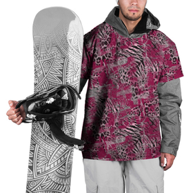 Накидка на куртку 3D с принтом Тигровый леопардовый  гранж в Курске, 100% полиэстер |  | abstract | grunge | leopard | leopard skin | spott | striped | teaser skin | tiger | абстрактный | бордовый | вишневый | гранжевый | леопардовый | полосатый | пятнистый | текстурированный | тигровый | черный