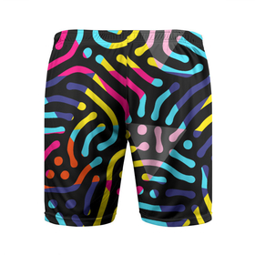 Мужские шорты спортивные с принтом Красочный авангардный паттерн в Курске,  |  | abstraction | color | fashion | neon | pattern | vanguard | абстракция | авангард | мода | неон | паттерн | цвет