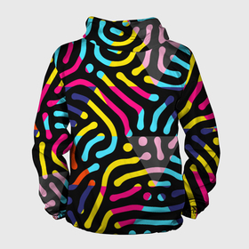 Мужская ветровка 3D с принтом Красочный авангардный паттерн в Белгороде, 100% полиэстер | подол и капюшон оформлены резинкой с фиксаторами, два кармана без застежек по бокам, один потайной карман на груди | abstraction | color | fashion | neon | pattern | vanguard | абстракция | авангард | мода | неон | паттерн | цвет