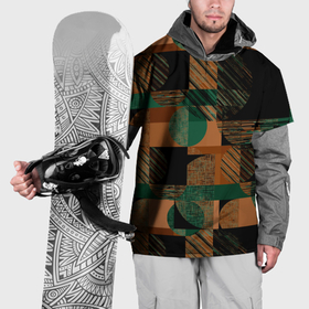Накидка на куртку 3D с принтом Текстурированный абстрактный  геометрический узор в Новосибирске, 100% полиэстер |  | 
