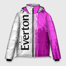 Мужская зимняя куртка 3D с принтом Everton Pro Football в Белгороде, верх — 100% полиэстер; подкладка — 100% полиэстер; утеплитель — 100% полиэстер | длина ниже бедра, свободный силуэт Оверсайз. Есть воротник-стойка, отстегивающийся капюшон и ветрозащитная планка. 

Боковые карманы с листочкой на кнопках и внутренний карман на молнии. | club | everton | football | logo | клуб | краска | лого | мяч | символ | спорт | футбол | футболист | футболисты | футбольный | эвертон