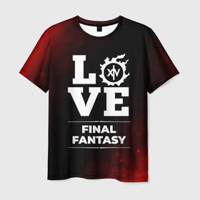 Мужская футболка 3D с принтом Final Fantasy Love Классика в Новосибирске, 100% полиэфир | прямой крой, круглый вырез горловины, длина до линии бедер | 