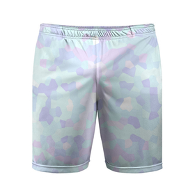 Мужские шорты спортивные с принтом Абстрактный камуфляж в пастельных цветах в Курске,  |  | абстракция | геометрия | камуфляж | пастельные цвета | розовый | сиревый | узор