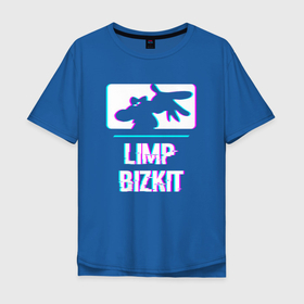 Мужская футболка хлопок Oversize с принтом Limp Bizkit Glitch Rock , 100% хлопок | свободный крой, круглый ворот, “спинка” длиннее передней части | Тематика изображения на принте: 