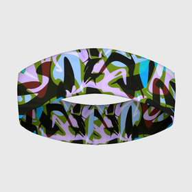 Повязка на голову 3D с принтом Абстрактный узор Пятна краски в Петрозаводске,  |  | абстрактный узор | бирюзовый | зеленый | камуфляжный узор | потеки краски | пятна | розовый | черный