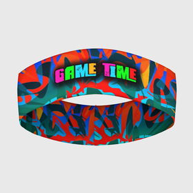 Повязка на голову 3D с принтом Game time Абстрактный пятнистый узор ,  |  | game | game time | абстрактный узор | абстракция | время игры | игра | пятна | разноцветные пятна