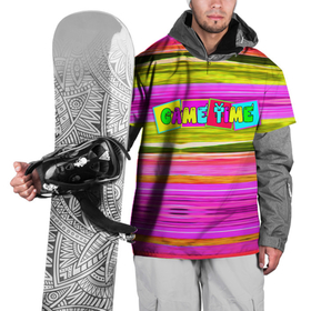 Накидка на куртку 3D с принтом Game time Абстрактный полосатый узор в Кировске, 100% полиэстер |  | Тематика изображения на принте: abstract stripes | stripes | абстрактные полосы | буквы | время игры | зеленый | игра | красный | текст