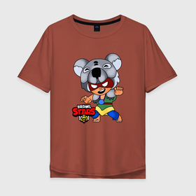 Мужская футболка хлопок Oversize с принтом Коала Нита   Brawl Stars в Новосибирске, 100% хлопок | свободный крой, круглый ворот, “спинка” длиннее передней части | brawl stars | game | koala nita | бравел старс | игры | коала нита | персонажи