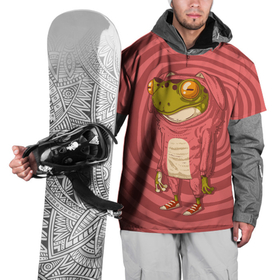Накидка на куртку 3D с принтом Лягушка зайчик , 100% полиэстер |  | Тематика изображения на принте: frog | жаба | зайчик | костюм зайца | лягуха | лягушка