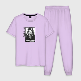 Мужская пижама хлопок с принтом Юкино Юкиношита | OreGairu в Тюмени, 100% хлопок | брюки и футболка прямого кроя, без карманов, на брюках мягкая резинка на поясе и по низу штанин
 | 