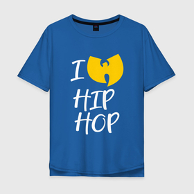 Мужская футболка хлопок Oversize с принтом I Love Wu Tang Clan в Курске, 100% хлопок | свободный крой, круглый ворот, “спинка” длиннее передней части | 