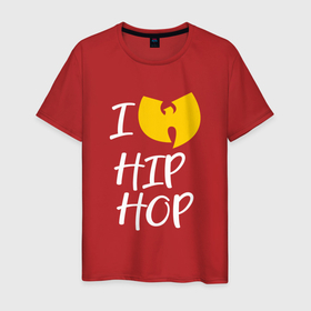 Мужская футболка хлопок с принтом I Love Wu Tang Clan в Санкт-Петербурге, 100% хлопок | прямой крой, круглый вырез горловины, длина до линии бедер, слегка спущенное плечо. | 