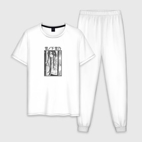 Мужская пижама хлопок с принтом Yukino | OreGairu в Тюмени, 100% хлопок | брюки и футболка прямого кроя, без карманов, на брюках мягкая резинка на поясе и по низу штанин
 | 