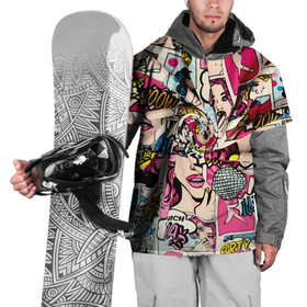 Накидка на куртку 3D с принтом Twisted pop atr pattern , 100% полиэстер |  | Тематика изображения на принте: color | fashion | pattern | pop art | retro | мода | паттерн | поп арт | ретро | цвет