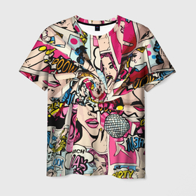 Мужская футболка 3D с принтом Twisted pop atr pattern , 100% полиэфир | прямой крой, круглый вырез горловины, длина до линии бедер | color | fashion | pattern | pop art | retro | мода | паттерн | поп арт | ретро | цвет