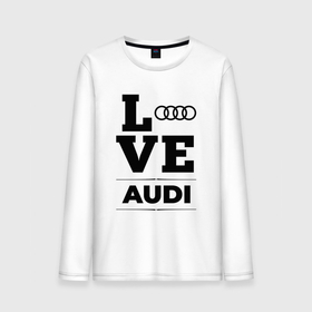 Мужской лонгслив хлопок с принтом Audi Love Classic , 100% хлопок |  | Тематика изображения на принте: 
