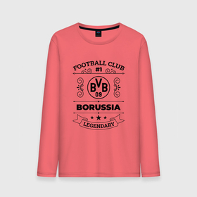 Мужской лонгслив хлопок с принтом Borussia: Football Club Number 1 Legendary в Санкт-Петербурге, 100% хлопок |  | 