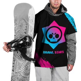 Накидка на куртку 3D с принтом Brawl Stars Neon Gradient в Екатеринбурге, 100% полиэстер |  | Тематика изображения на принте: brawl | brawl stars | logo | stars | бравл | градиент | игра | игры | краска | лого | логотип | неон | символ | старс