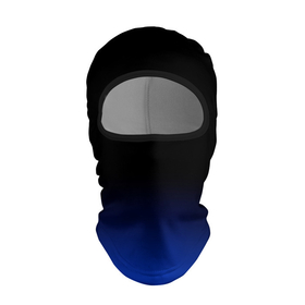 Балаклава 3D с принтом Черный с синим градиент в Екатеринбурге, 100% полиэстер, ткань с особыми свойствами — Activecool | плотность 150–180 г/м2; хорошо тянется, но при этом сохраняет форму. Закрывает шею, вокруг отверстия для глаз кайма. Единый размер | black | black and blue | blue | dark blue | gradient | minimalism | ombre | simple | градиент | минимализм | омбре | простой | синий | темно синий | черный | черный и синий