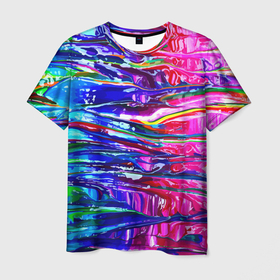 Мужская футболка 3D с принтом Красочный авангардный паттерн   Fashion trend в Курске, 100% полиэфир | прямой крой, круглый вырез горловины, длина до линии бедер | abstraction | color | fashion | neon | pattern | абстракция | мода | неон | паттерн | цвет