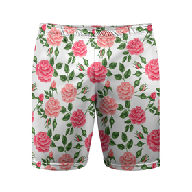 Мужские шорты спортивные с принтом SOFT PINK ROSES в Петрозаводске,  |  | beautiful | floral | love | pattern | pink | roses | watercolor | акварель | красивый | любовь | розовый | розы | узор | цветочный