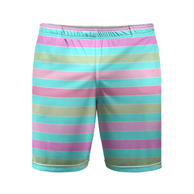 Мужские шорты спортивные с принтом Pink turquoise stripes horizontal Полосатый узор в Тюмени,  |  | Тематика изображения на принте: pink | stripes | turquoise | бирюзовый | горизонтальные полосы | зеленые полосы | полосатый узор | разноцветные полосы | розовый