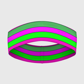 Повязка на голову 3D с принтом Multicolored neon bright stripes в Петрозаводске,  |  | bright stripes | multicolored | neon | stripes | неоновые полосы | полосатый узор | яркие полосы